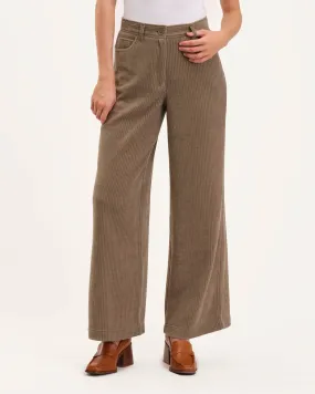 High Waist Corduroy Wide Leg Pant