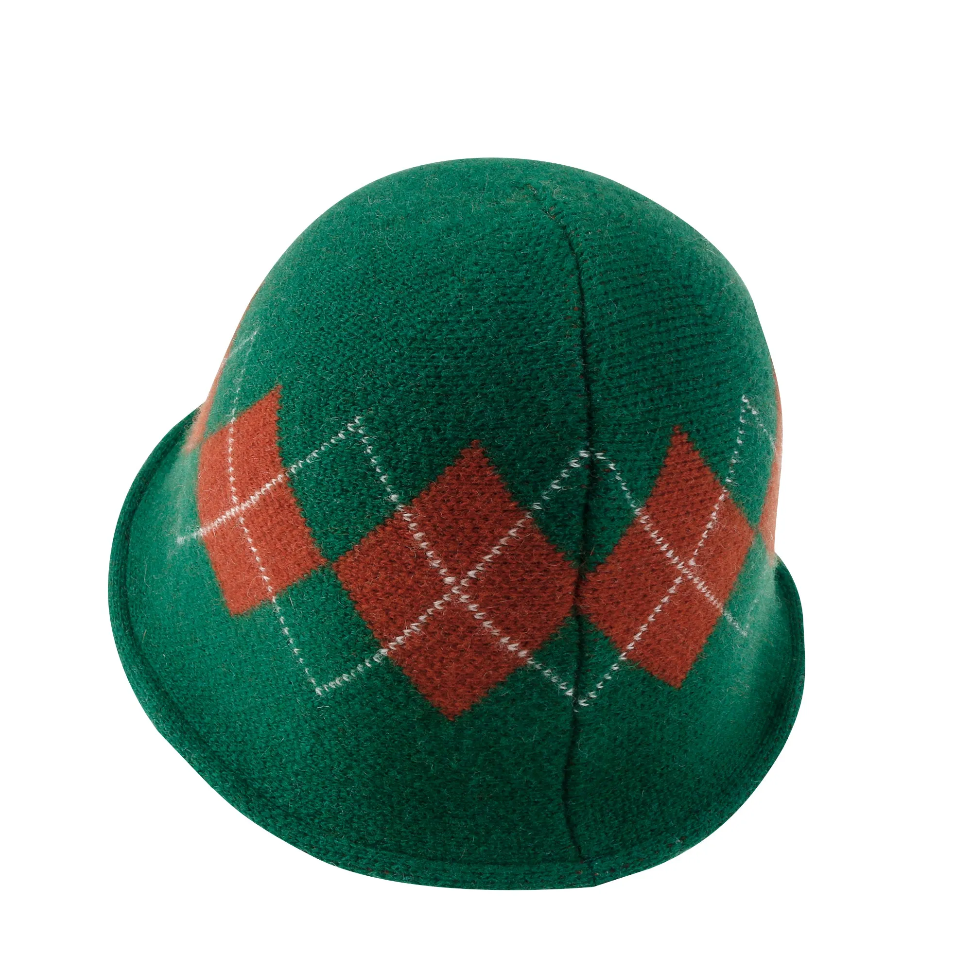 ililily Argyle Pattern Knitted Wool Blended Fedora Crochet Winter Bucket Hat