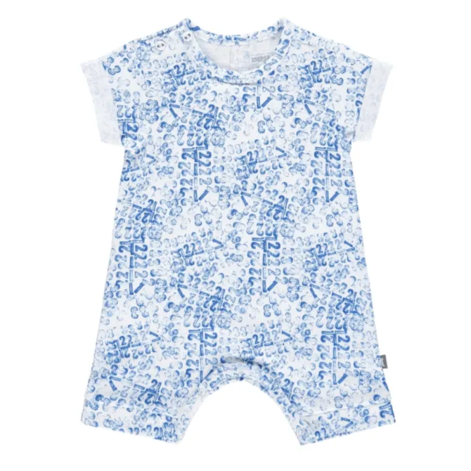 Imps &amp; Elfs Surf Blue Number Romper