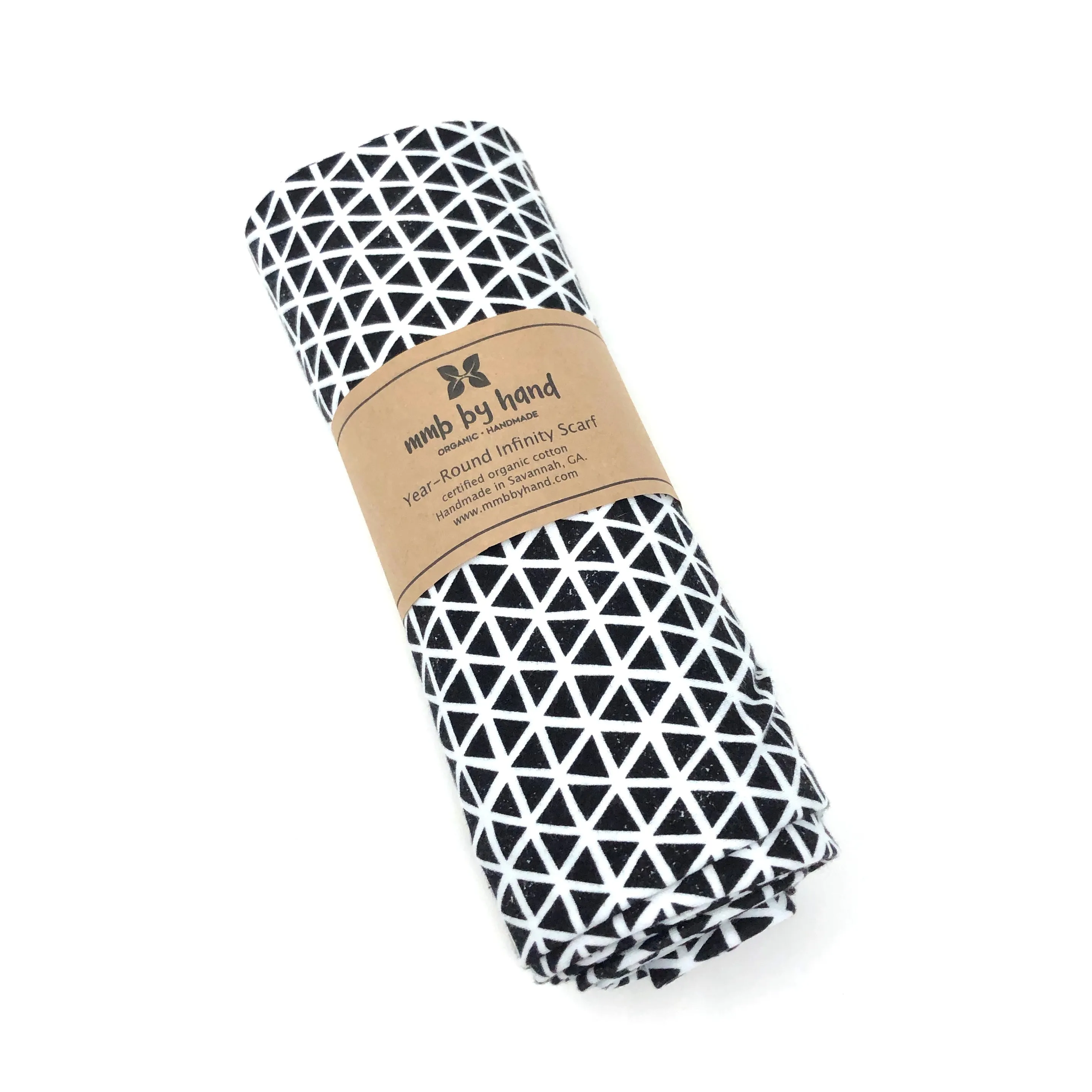 Infinity Scarf Black Triangles Knit