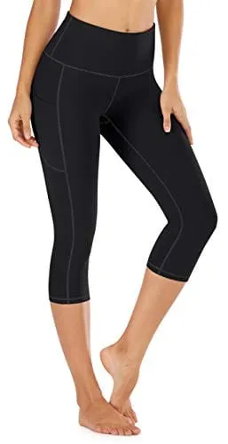 IUGA High Waisted Yoga Pants for Women with Pockets Capri Leggings for Women Workout Leggings for Women Yoga Capris