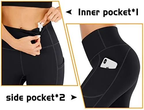IUGA High Waisted Yoga Pants for Women with Pockets Capri Leggings for Women Workout Leggings for Women Yoga Capris