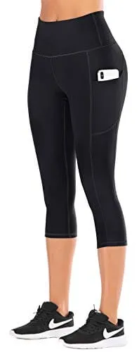 IUGA High Waisted Yoga Pants for Women with Pockets Capri Leggings for Women Workout Leggings for Women Yoga Capris