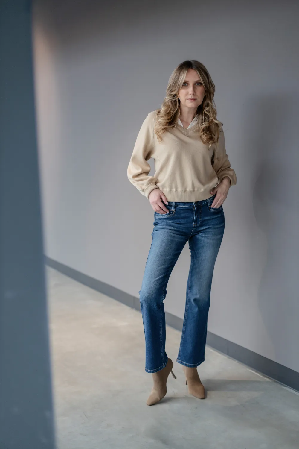 Jeans - Bootcut - Pina Weitblau