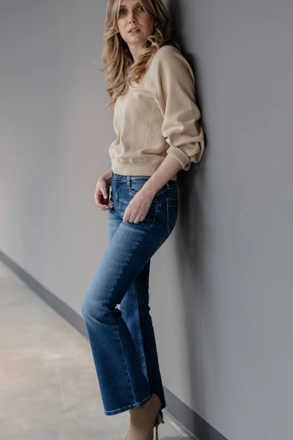 Jeans - Bootcut - Pina Weitblau