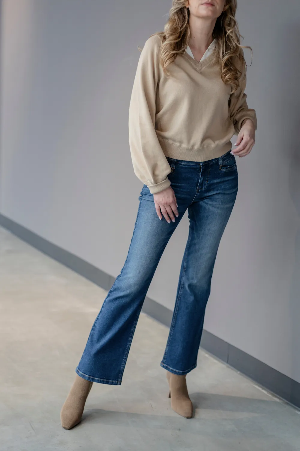 Jeans - Bootcut - Pina Weitblau