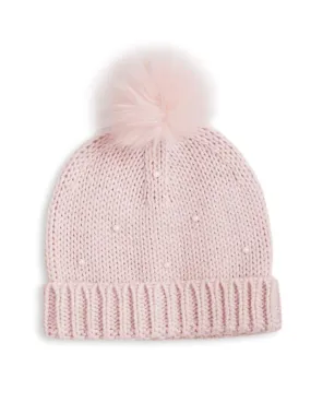 Katie Loxton Pearl Knit Pink Bobble Hat KLS114 S