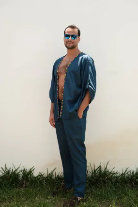 KIMORA BLUE LINEN SET