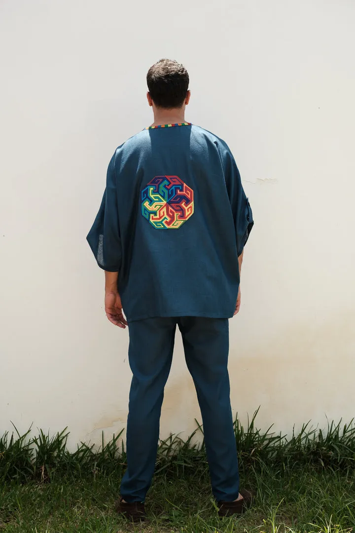 KIMORA BLUE LINEN SET