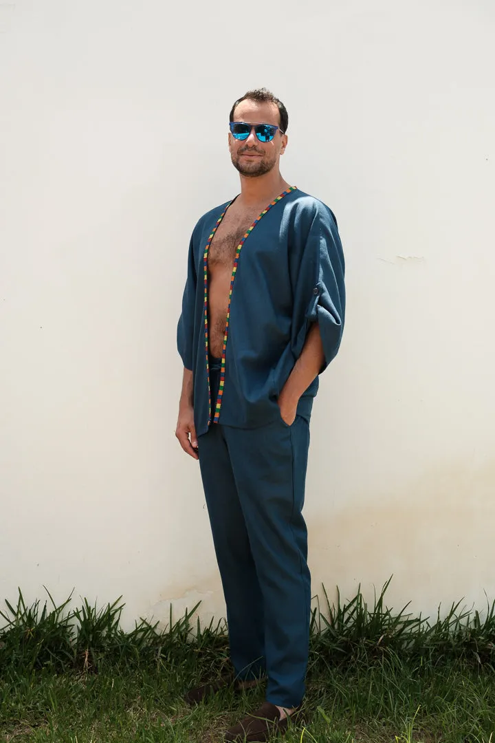 KIMORA BLUE LINEN SET