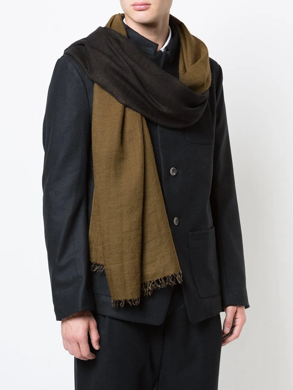 Kleby Two Tone Cashmere Silk Scarf