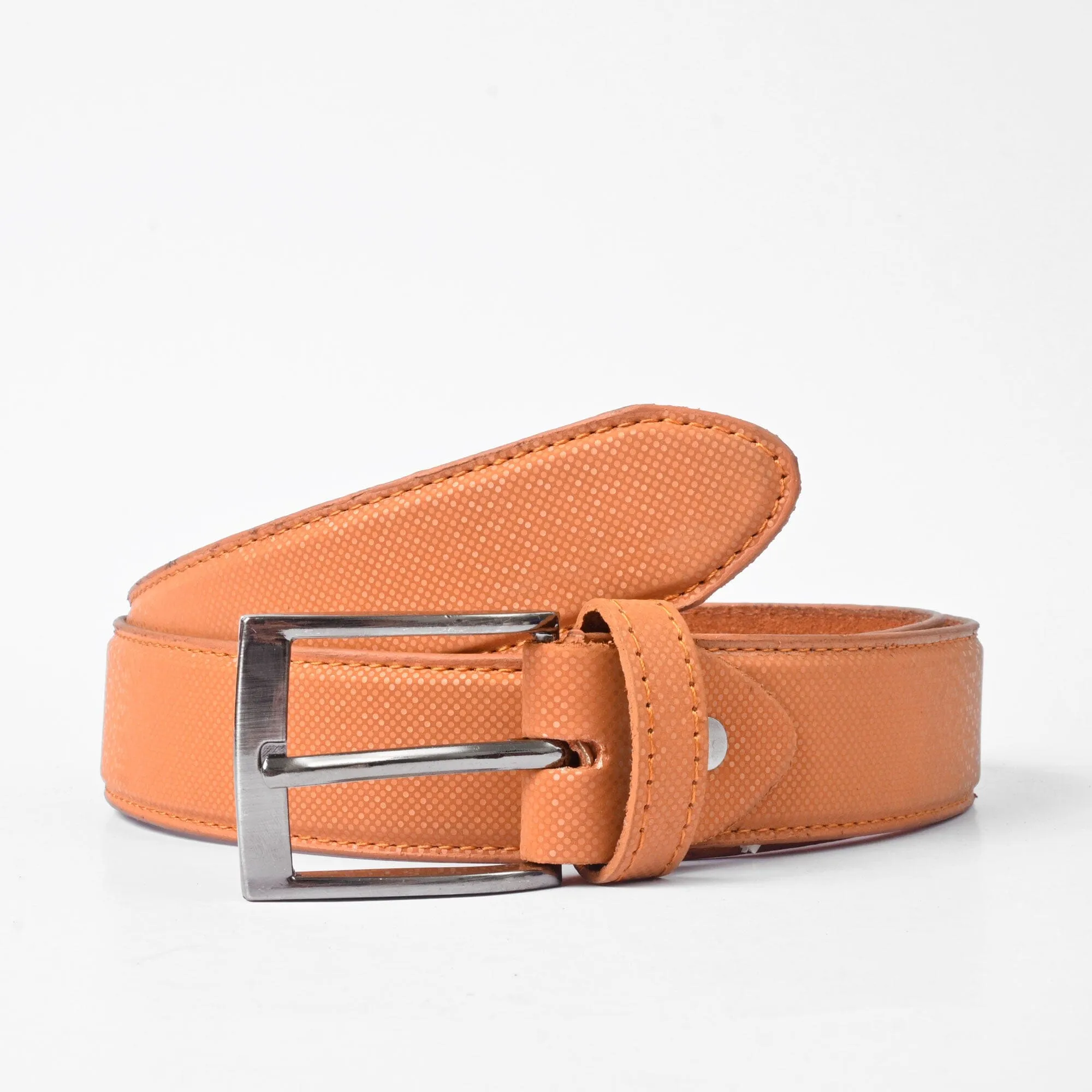 L&L Men's Sparkling Dots Design Leather Belt
