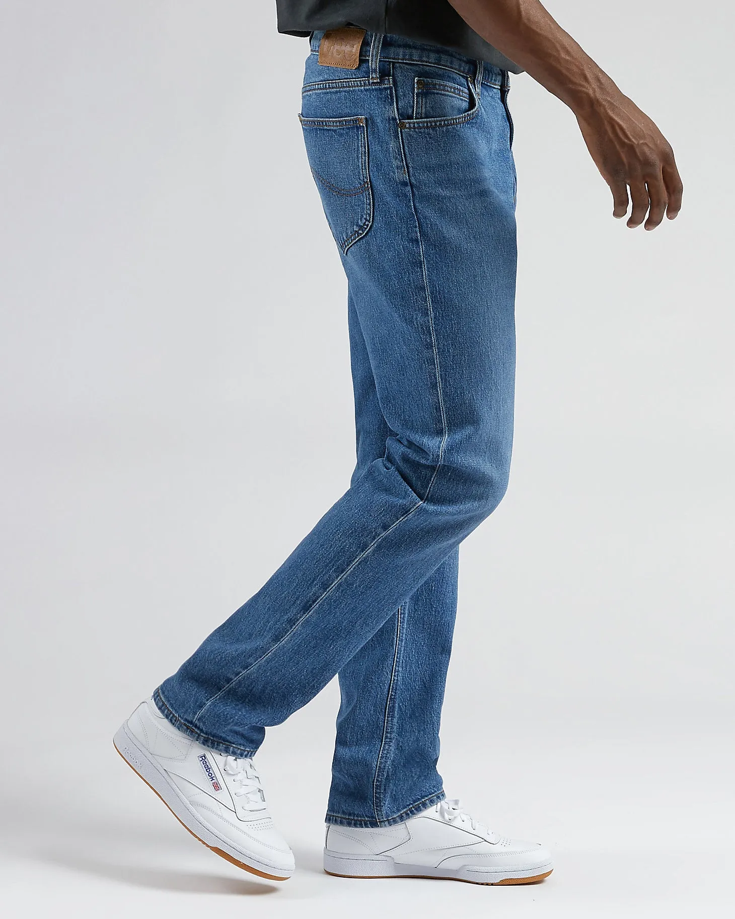 Lee West Relaxed Straight Mens Jeans - Into The Blue Worn