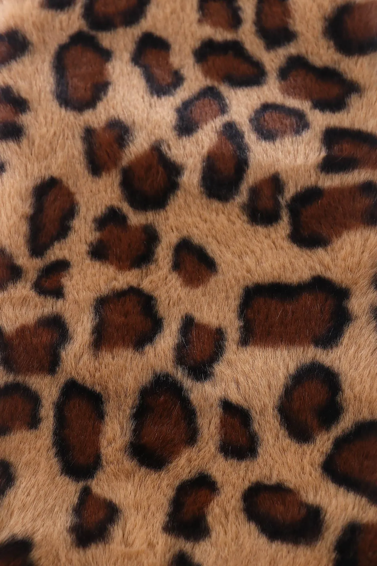 Leopard Print Faux Fur Scarf