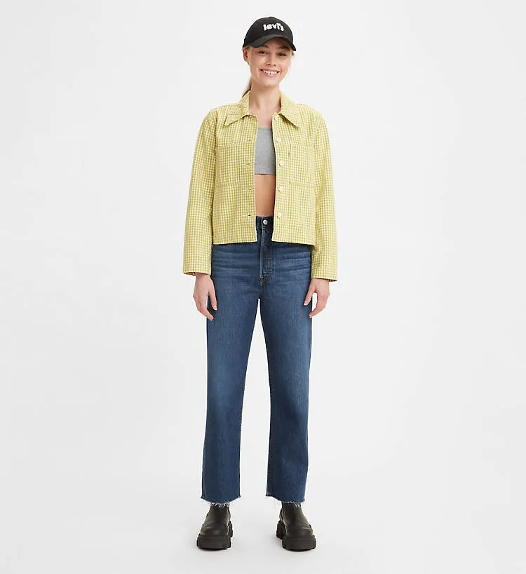 Levis Jeans Ribcage Straight Ankle Noe Down 726930089 blu