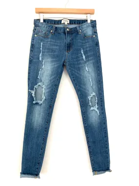 Listicle Distressed Cuffed Jeans- Size S (Inseam 28”)