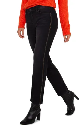 Liv Non-Skinny Skinny with Sparkle Trim