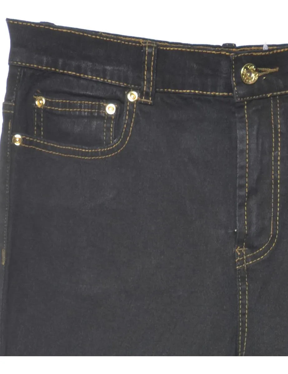 Low-Rise Black Jeans - W28 L33