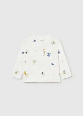Mayoral Baby Boys Cream Long Sleeved Top