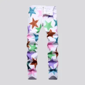Men's color-stars jeans
