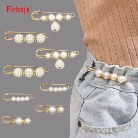 Metal Pin Waist Slimming Button: Adjustable Detachable Fastener