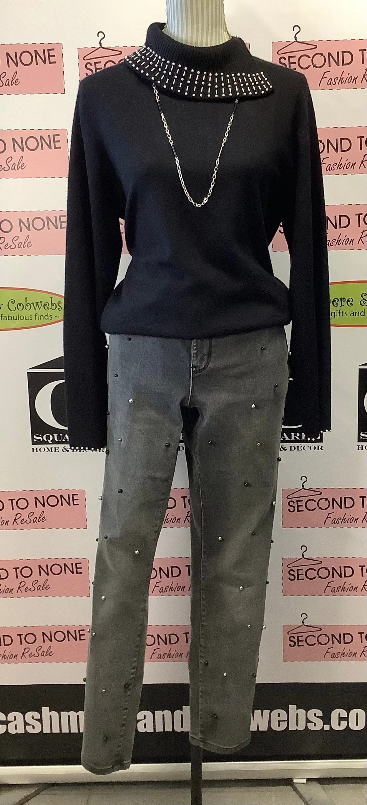 Metallic Ball Jeans (Size 31)