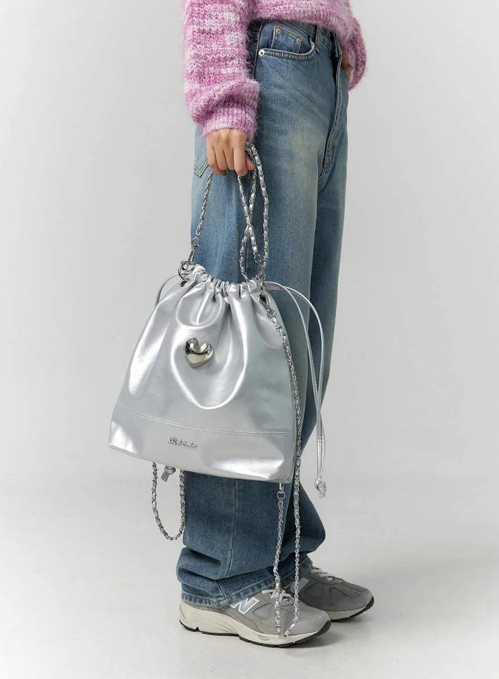 Metallic Chain Backpack CN324