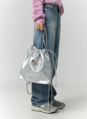 Metallic Chain Backpack CN324
