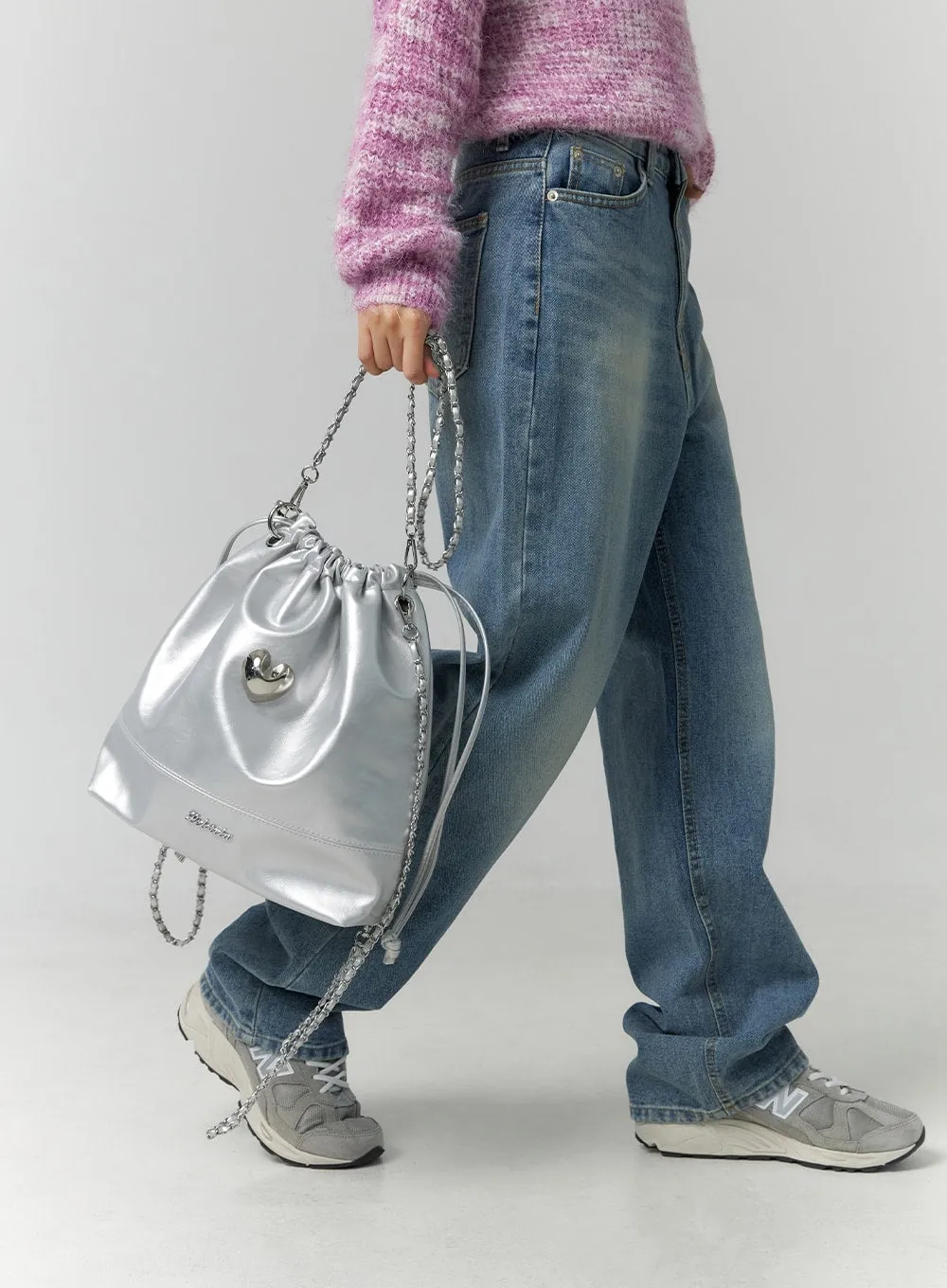 Metallic Chain Backpack CN324