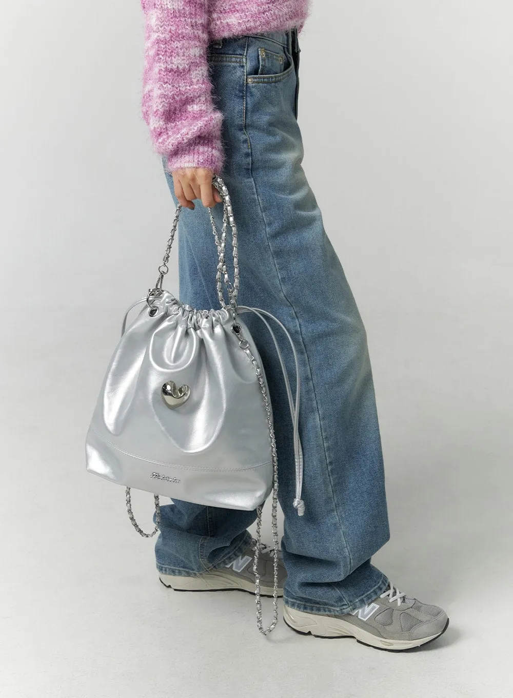 Metallic Chain Backpack CN324