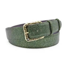 Metallic Seaweed Honeycomb Crystal Prong Belt