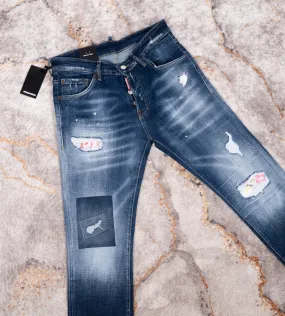 Mid-Rise Distressed Skinny Cool Guy Jeans
