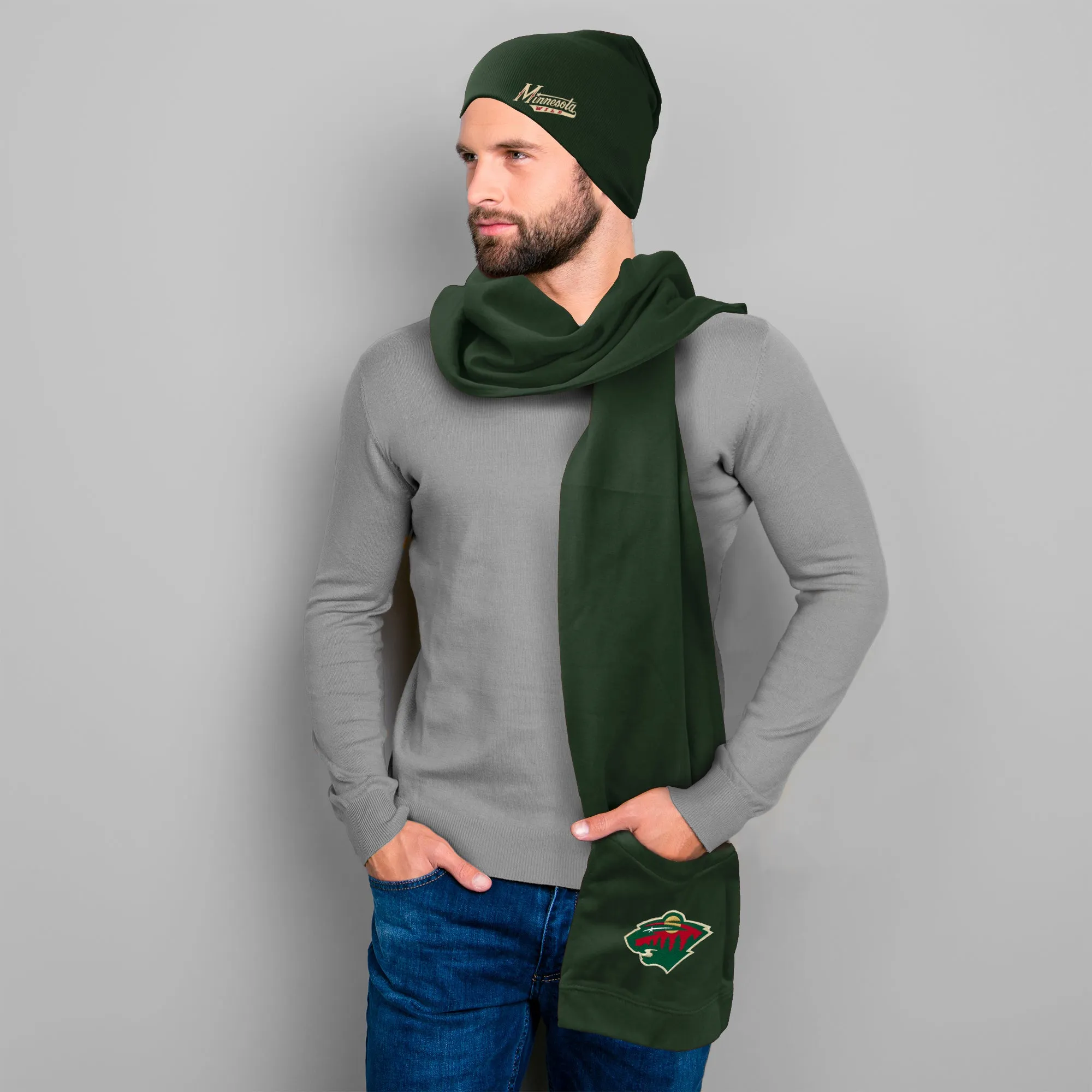 Minnesota Wild Jimmy Bean 4 in 1 Scarf