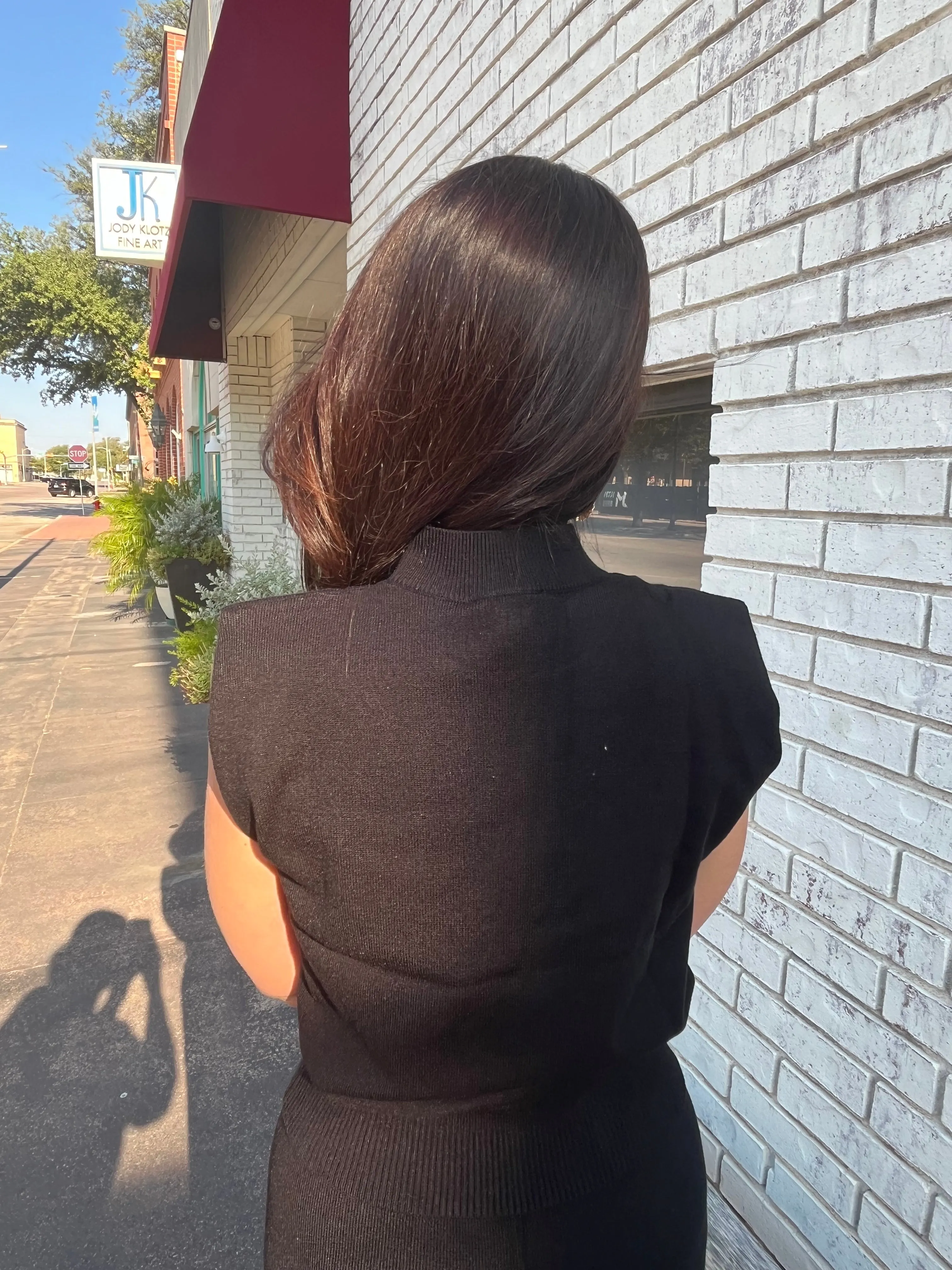 Mock Neck Sleeveless Top - Black