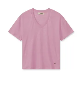 MOS MOSH | CASA V-SS FOIL TEE  | BEGONIA PINK
