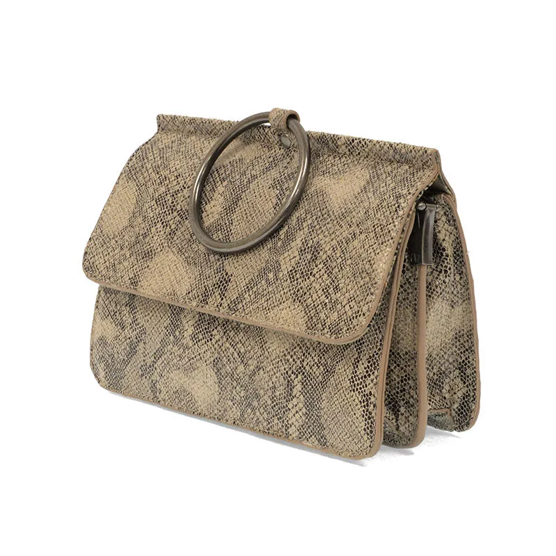 Natural Python Aria Ring Bag