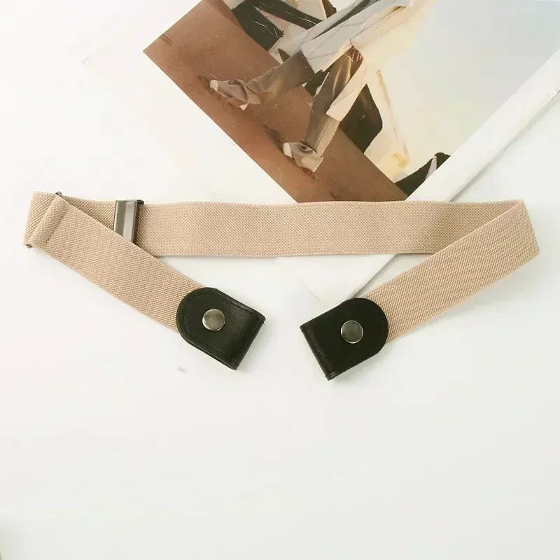 New Adjustable Stretch Elastic Waist Band Invisible Belt Buckle-Free Belts for Women Men Jean Pants Dress No Buckle Easy To Wear