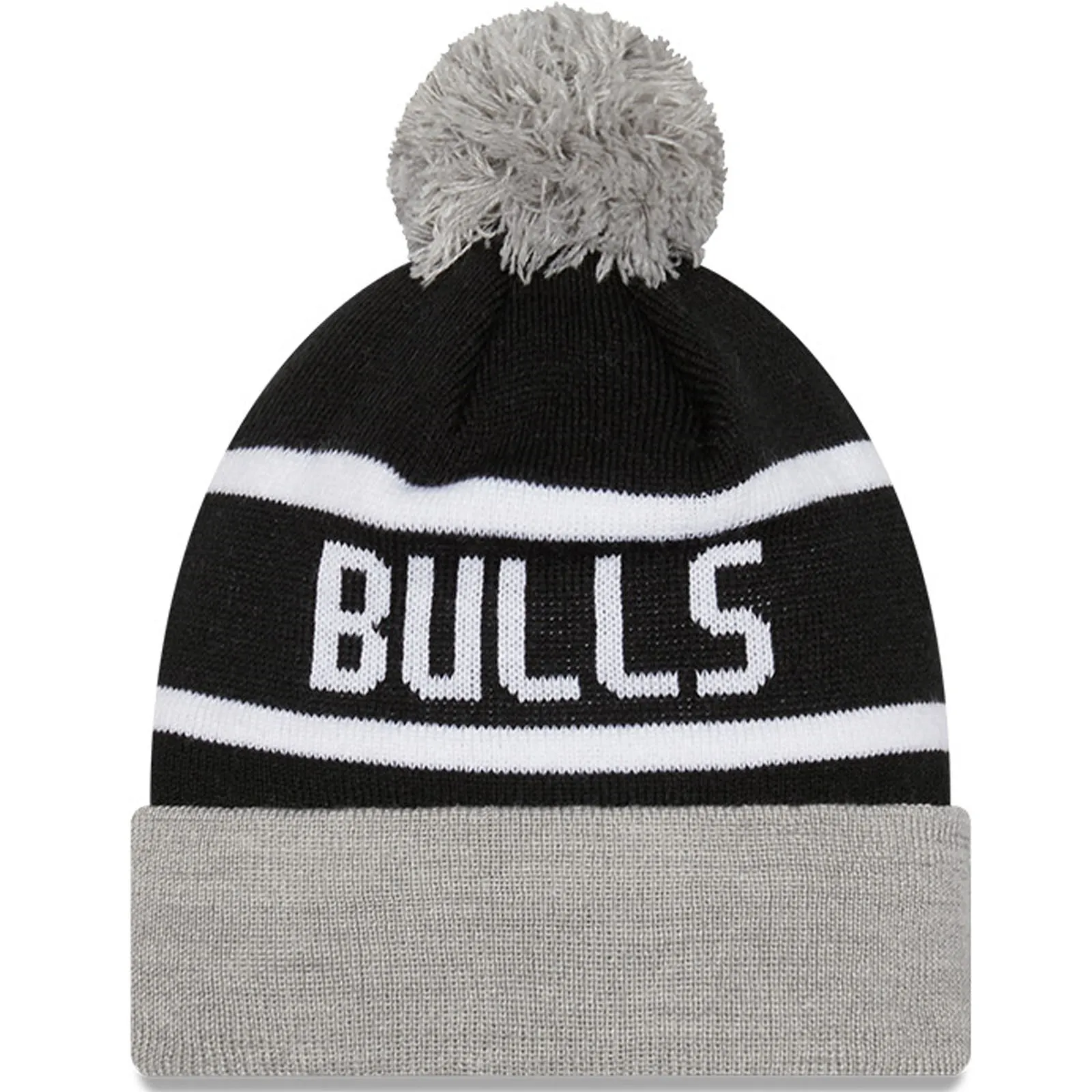 New Era Kids Chicago Bulls NBA Sideline Cuffed Bobble Hat - Black