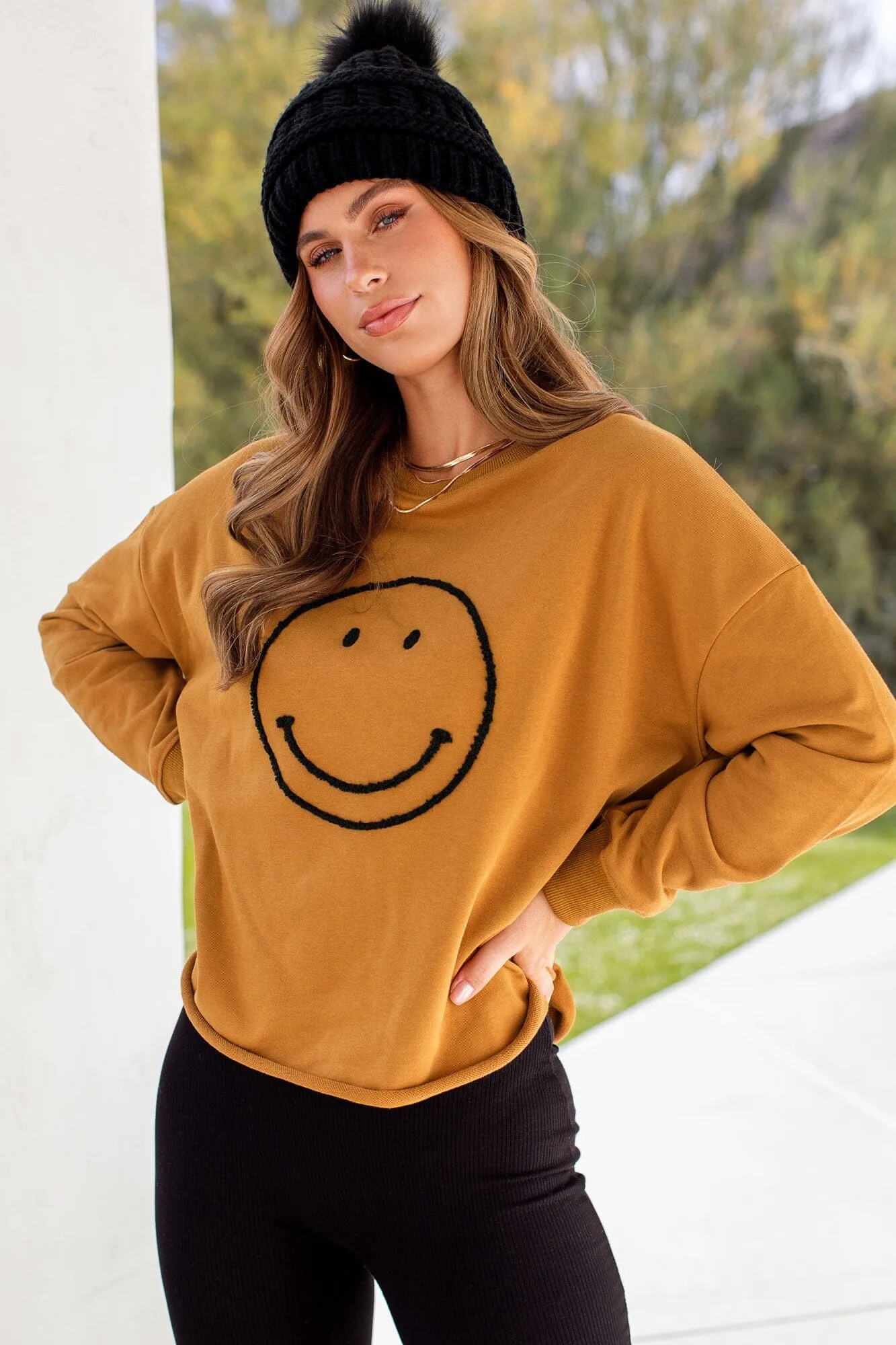 On The Bright Side Camel Top