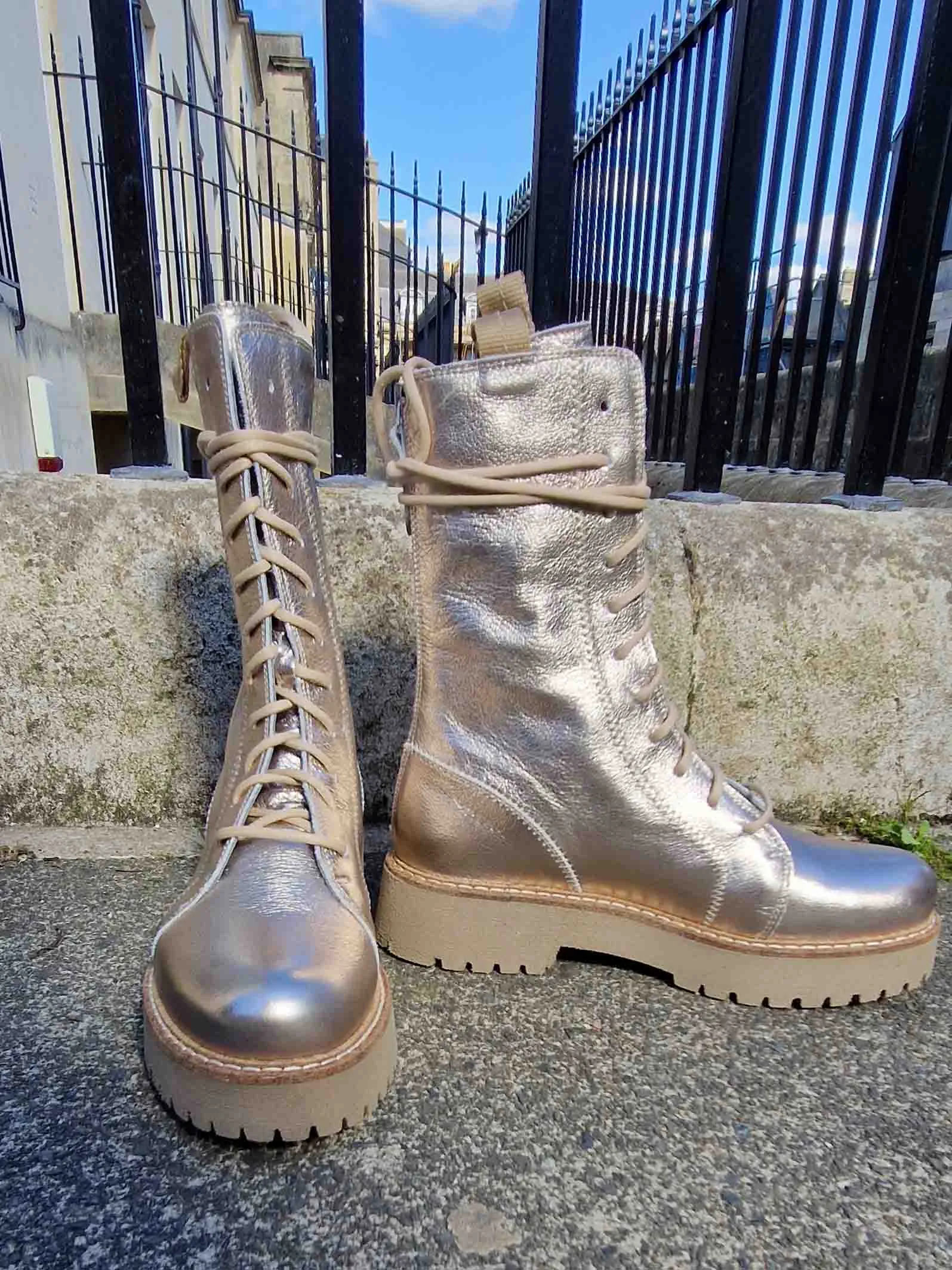 Patrizia Bonfanti SCORPIO SILK Lace Up Boot - VANILLA