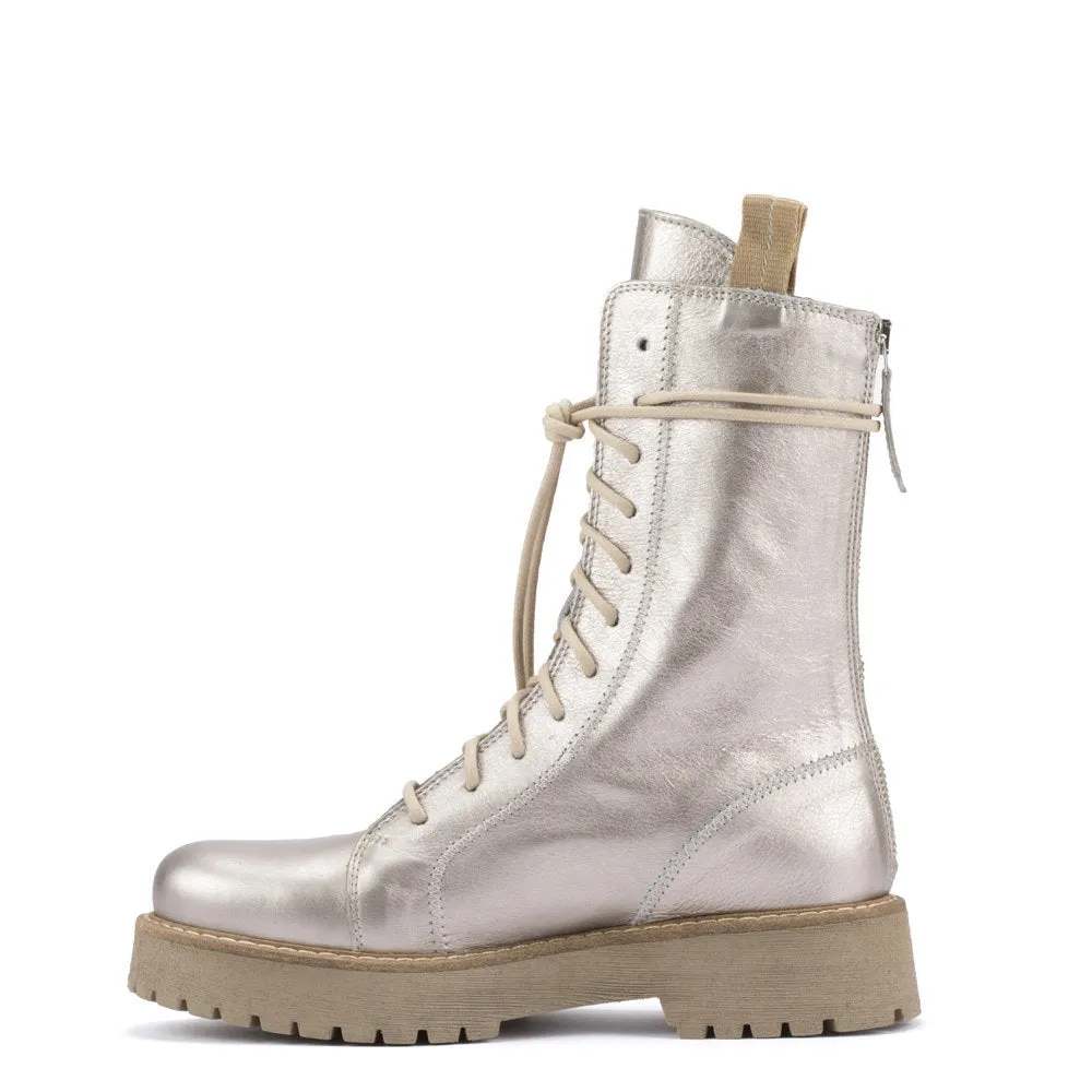 Patrizia Bonfanti SCORPIO SILK Lace Up Boot - VANILLA