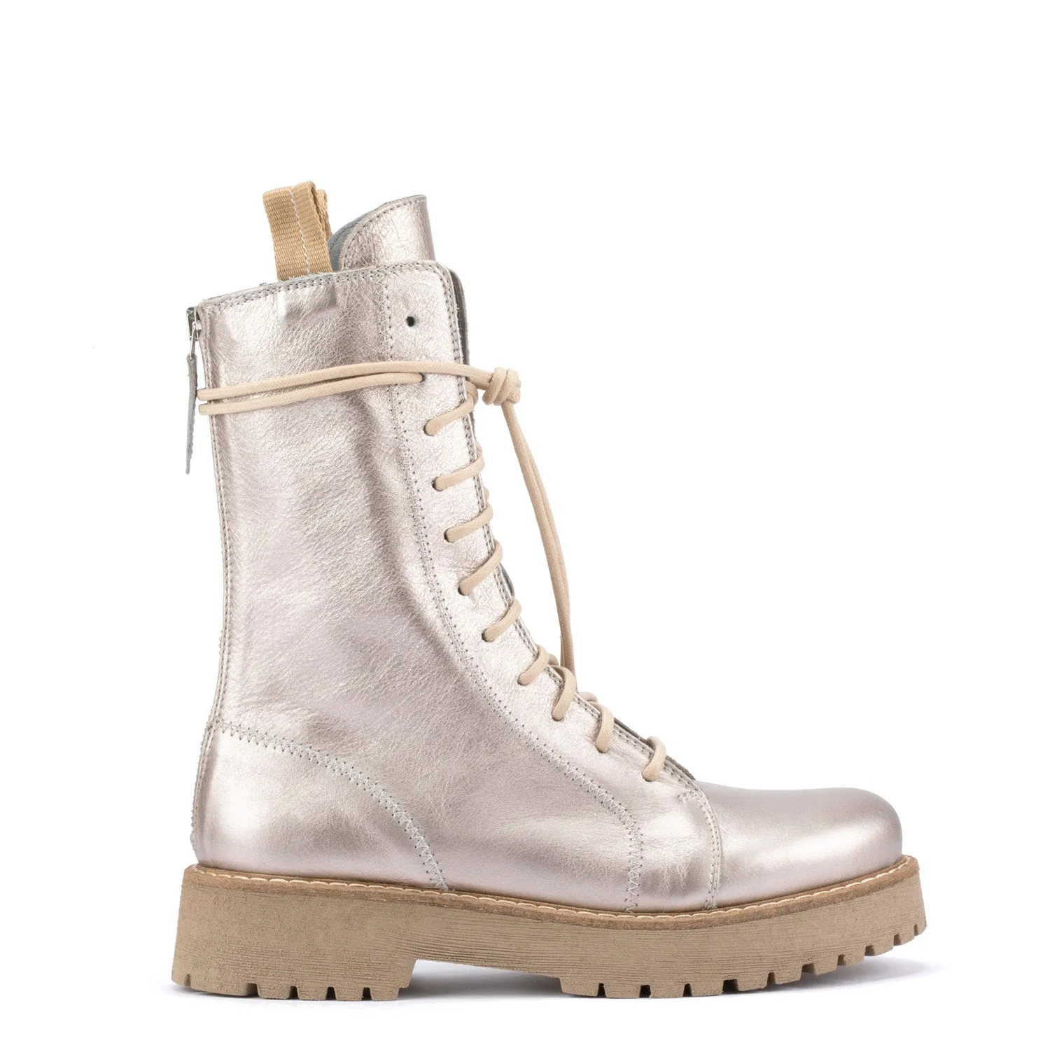 Patrizia Bonfanti SCORPIO SILK Lace Up Boot - VANILLA