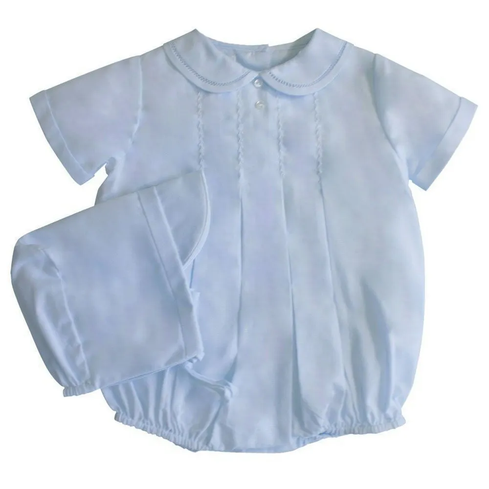 Petit Ami Boy Romper with Hand Stitching and Hat