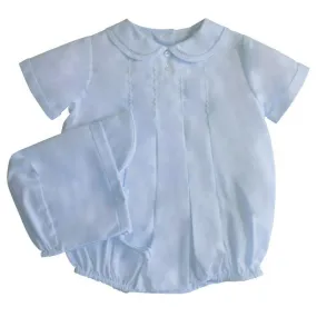 Petit Ami Boy Romper with Hand Stitching and Hat