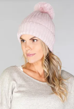 Pink Bobble Hat