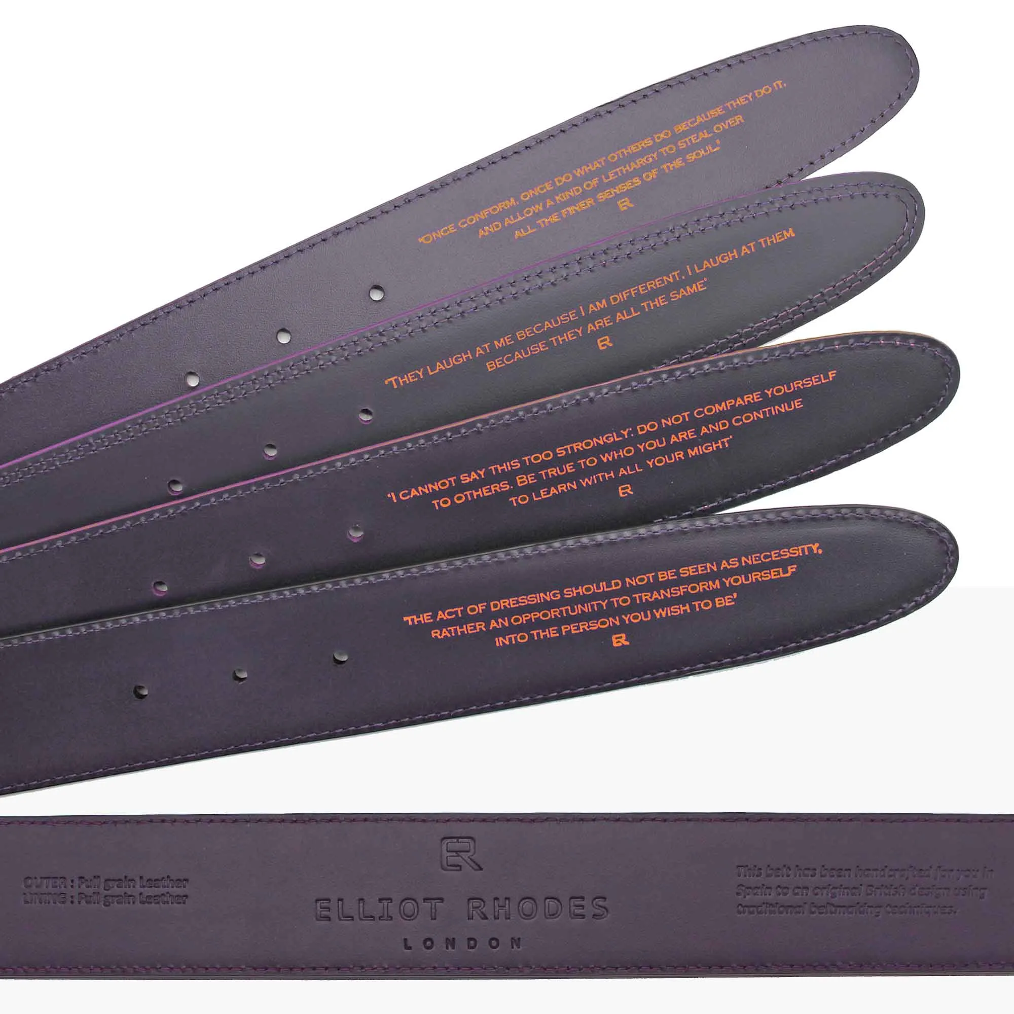 Plum Metallic Croc Narrow Flattened C Belt