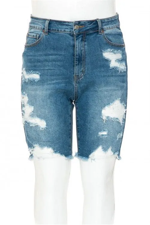 PLUS SIZE AUTHENTIC DECONSTRUCTED B/F BERMUDA-2-2-2
