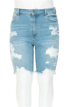 PLUS SIZE AUTHENTIC DECONSTRUCTED B/F BERMUDA-2-2-2