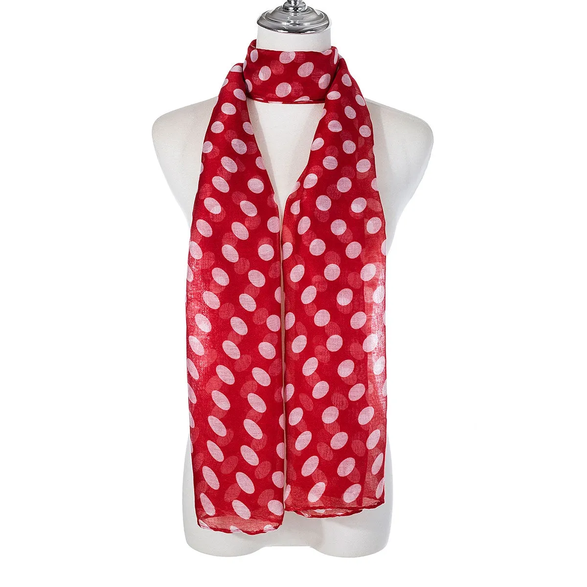 Polkadot Red Scarf