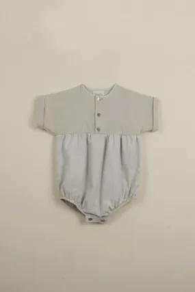 Popelin Beige Short Sleeve Romper